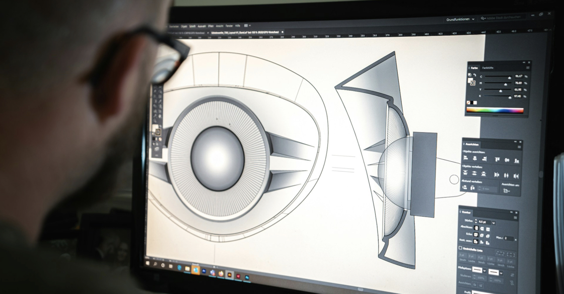 Immagine di un disegno tecnico in digitale