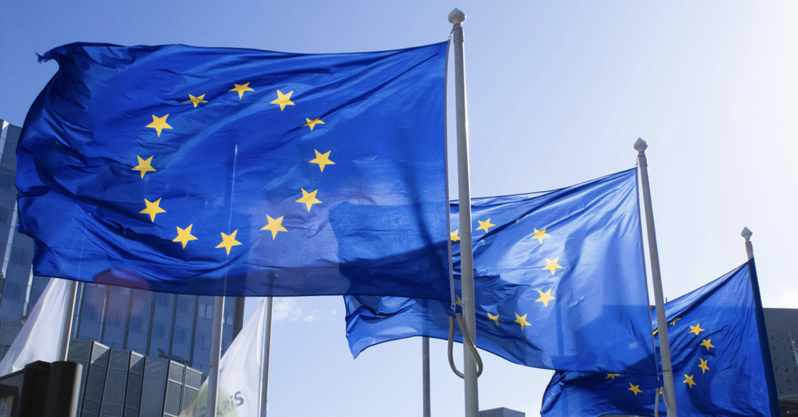 Sono rappresentate delle bandiere dell'Unione Europea